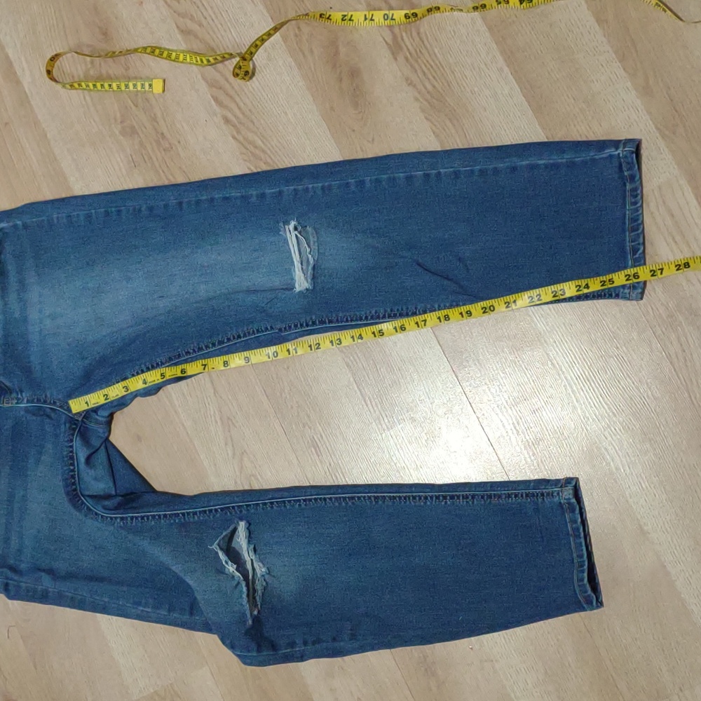 Straight Leg Vanilla Star Size 11 Distressed Ankle Jean Stretch Skinny - Picture 7 of 11